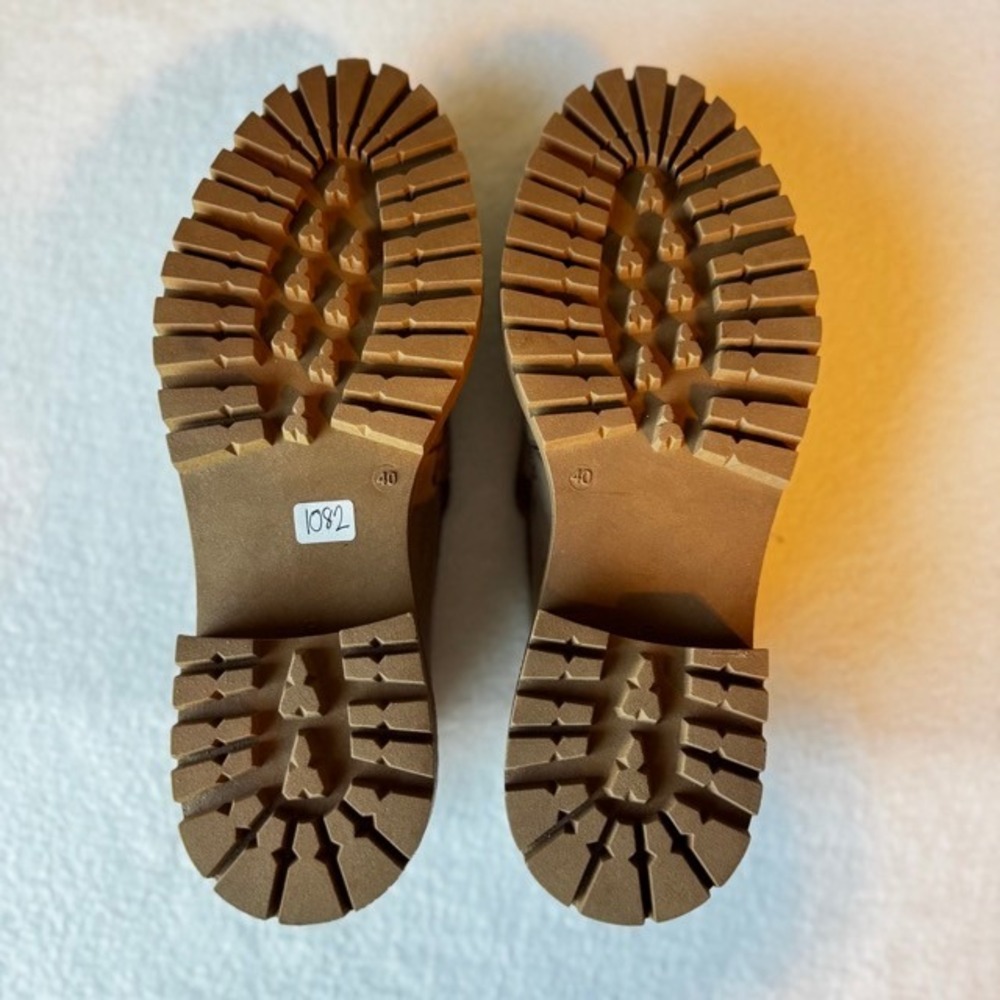 Miz Mooz Legend Beige Leather Loafer Chunky Platform Womens 9 or 9.5 NWOB - Picture 7 of 9